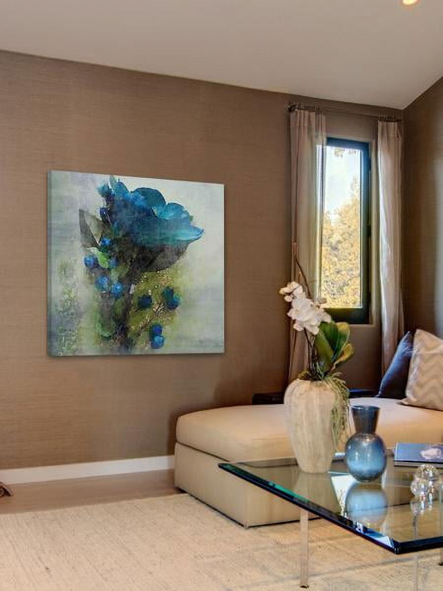 "Blue Melody" Painting Print on Wrapped Canvas