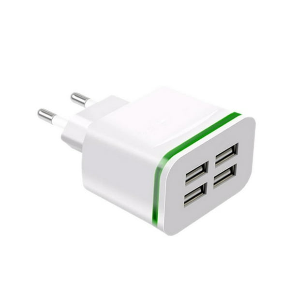 Cargador de pared USB de 20 W, 5 V/4 A, 4 puertos, adaptador de carga para smartphones