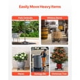 thumbnail image 5 of 15-22.8 Inch Adjustable Round Trash Can Dolly – Heavy Duty 400 lb Capacity, 360° Swivel Wheels – Universal Moving Cart for Garbage Bins, Barrels & Furniture (No-Tools Assembly), 5 of 12