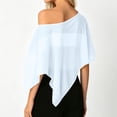thumbnail image 4 of AWZXDE Lightweight Chiffon Summer Beach Wrap Soft Flowy Shawl Breathable Sun Scarf Versatile Evening Stole Dressy Cover Up Formal Wrap Shawl for Women Blue,XL, 4 of 5