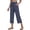 Dark Blue, variant on MEICHEN Womens Fashion Summer Essentials Clothing Women's Loose Casual Cotton and Linen Cropped Pants without Back Pockets Casual Pants for Women