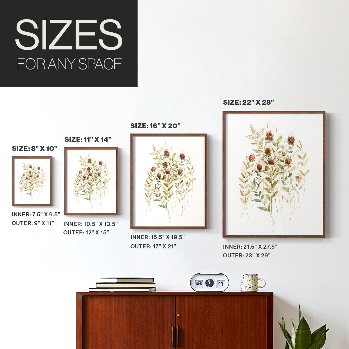 Wildflower Breeze II Framed Print - Solid Wood in Single Picture Frame Solid Wood 2 Framed Print