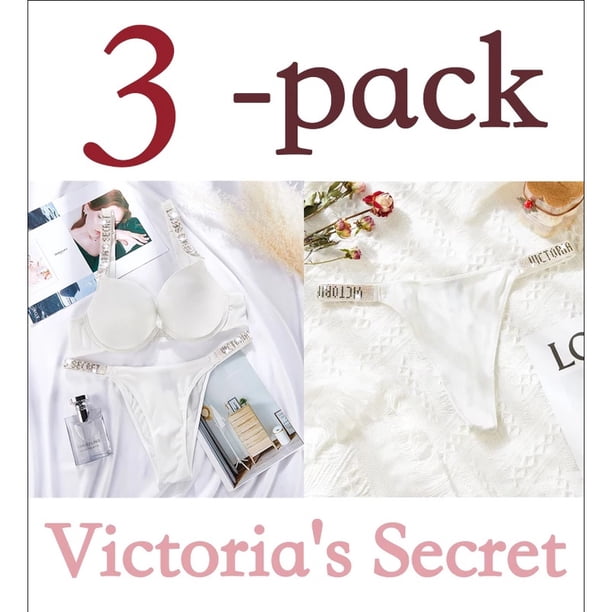 Victoria Secret Lencería Encaje Diamantes De Imitación Sujetador Bragas Conjunto De 2 Piezas.no . 1 toppangjing