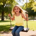 thumbnail image 4 of CCRFTGI Tank Tops for Kids Girls Size 7 Sleeveless Summer Casual Girls Fashion Yellow Plaid Cami Tanks Soft Lightweight Spaghetti Strap Crew Neck Tops Shirts Yellow 11-12 Years, 4 of 8