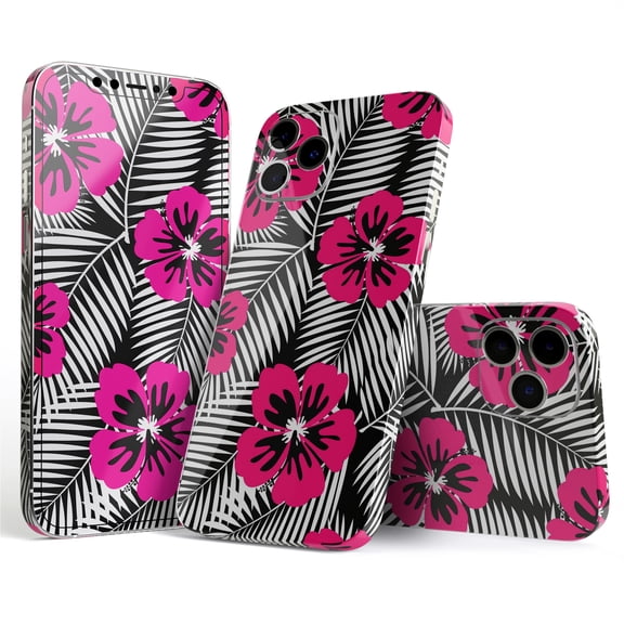 DesignSkinz Tropical Summer Hot Pink Floral Full-Body Skin Decal Wrap Cover for iPhone 16
