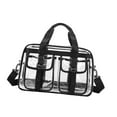 thumbnail image 4 of FVDPWYE PVC Clear Tote Bag Waterproof PVC Gym Bag for Beach Camping Yoga Stadium Concert Black, 4 of 9