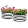 thumbnail image 2 of Outsunny Galvanized Raised Garden Beds, Set of 2 Planter Boxes with Safety Edging, Easy-to-Assemble, Silver, 2 of 9