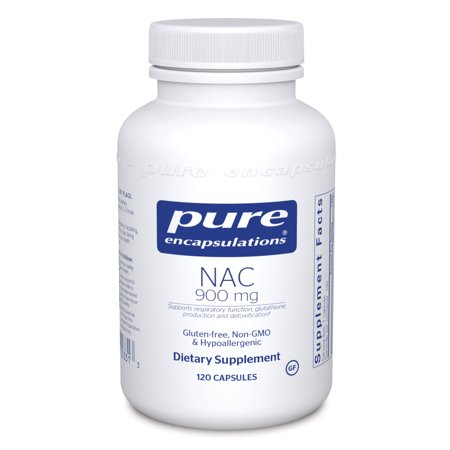 Pure Encapsulations NAC 900 mg | N-Acetyl Cysteine Amino Acid Supplement for Lung and Immune Support, Liver, Antioxidants, and Free Radicals* | 120 Capsules