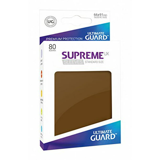 Ultimate Guard Supreme UX Card Sleeves (80 Piece), Brown, Standard 