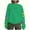 Green, variant on Lorytime Christmas Womens Crewneck Sweatshirt Oversized Letters Print Fleece Shirt Long Sleeve Pullover Warm Tops