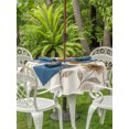 thumbnail image 3 of Outdoor Tablecloth with Umbrella Hole for Patio/Picnic/Party/Camping, Brown Rustic Flower Waterproof Table Cloth Round Cover Washable, Watercolor Retro Floral Leaves Pastoral (Dia 54"), 3 of 9