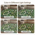 thumbnail image 7 of ODIKA 8'x10' Washable Area Rug Round Rings Snake Coil Leaves Festive Scroll Circle Classroom for Dining Room, Large Office, Lounge, Non-Slip Chair-Friendly Mat, 7 of 7