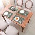 thumbnail image 6 of YFYANG Washable Heat-Resistant Placemats, 70% PVC/30% Polyester, Watercolor Floral Stripe Pattern Kitchen Table Mat, 12" x 18" 1 Pcs, 6 of 6