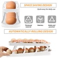 thumbnail image 4 of Egg Roller rack 2-Layer Egg Roller rack Reusable automatic sliding egg Fresh Organizer home refrigerator Kitchen, 4 of 7