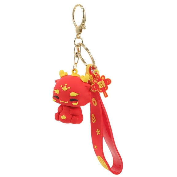 unbranded Spring Festival Blessing Pendant Keychain Red 1Pcs