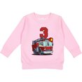 thumbnail image 2 of Inktastic 3rd Birthday Fire Truck Toddler Sweatshirt, 2 of 4