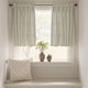 thumbnail image 4 of Cortinas de cocina Jinchan de lino a rayas, 60 cm, color verde salvia, 2 paneles, 4 of 9