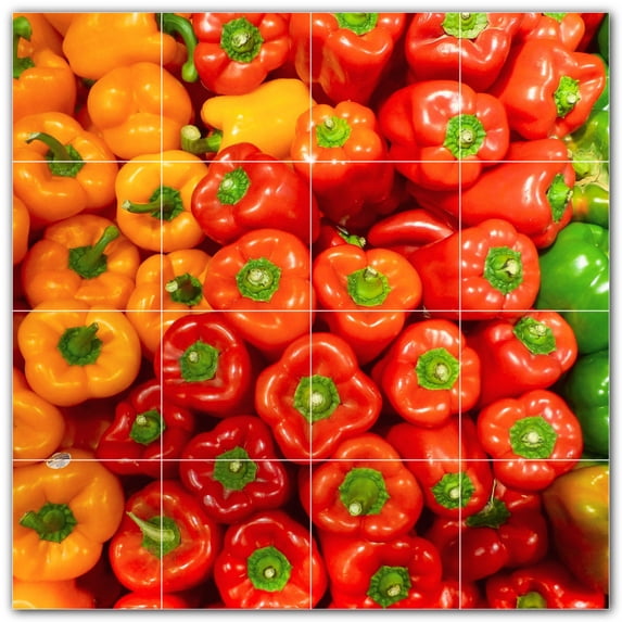 Picture-Tiles.com: Fruit Ceramic Tile Wall Mural WAL500682-44M. 24"W x 24"H using (16) 6" x 6" Ceramic Tiles-Satin Finish