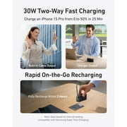 Anker Nano 3-in-1 Portable iPhone Charger, 10,000mAh Power Bank with Built-in USB-C Cable and Foldable Wall Plug