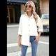 thumbnail image 5 of Camisas de Larga con Botones para Mujer, Blusas de Trabajo de Gran Tamaño con Cuello y Hombros Caídos, Blusa Holgada con Textura Crema S, 5 of 10