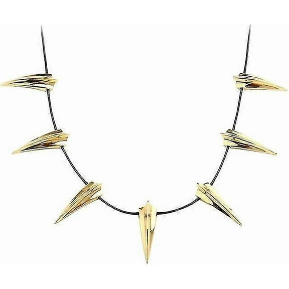 Chic Gold Stainless Steel Necklace For Black Cosplay New Wakanda King T'Challa Pendant Necklace Halloween Party