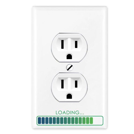 WIRESTER 1-Gang Duplex Outlet Cover Wall Plate/Switch Plate Cover, Game Loading Screen