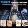 thumbnail image 7 of Cordless Handheld Vacuum Cleaner, 26000Pa Powerful Suction, 4-in-1 Multi-Function (Vacuum/Blow/Inflate/Deflate), One-Touch Dust Empty, HD Display, LED Light, for Car, Home, Office, 7 of 7