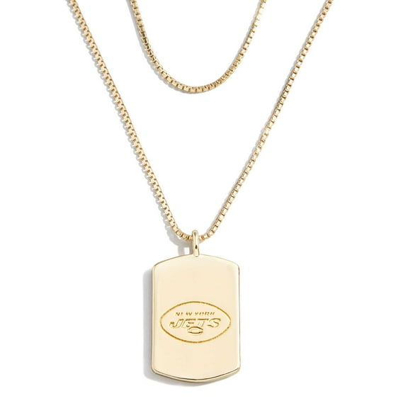 WEAR by Erin Andrews x Baublebar New York Jets Gold Dog Tag Necklace