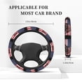 thumbnail image 3 of Rateoe USA Vintage Flag Tractor Pattern Elastic Stretch Steering Wheel Cover, Universal 15 inch, Microfiber Breathable , Anti-Slip, Odorless, Easy Carry, 3 of 6