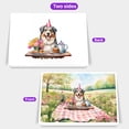 thumbnail image 2 of Happy Mother's Day Australian Shepherd with Sweets and Flowers at a Picnic 7x5in Folded Greeting Card Aussie Dog Lover Gifts Single Note Card with Envelope - 13005, 2 of 5
