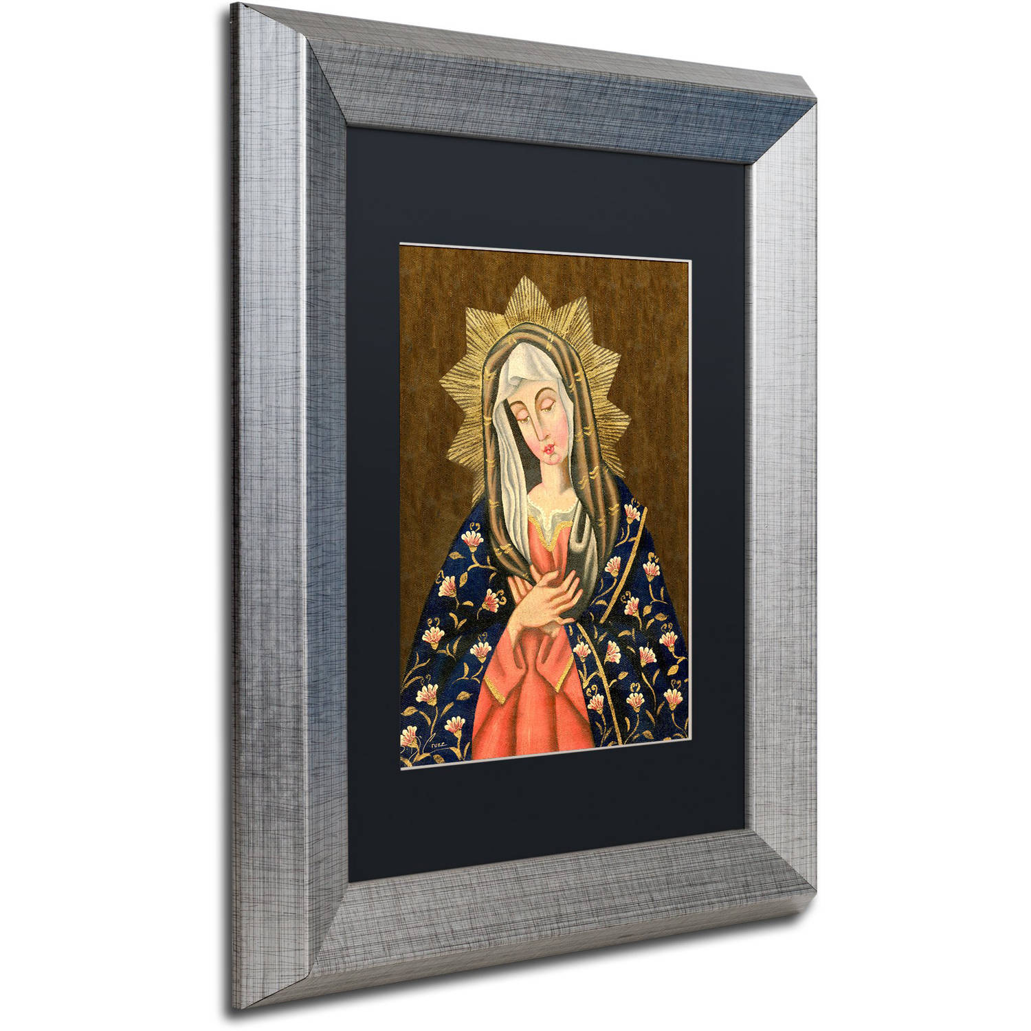 Trademark Fine Art "The Virgin II" Canvas Art by Masters Fine Art, Black Matte, Silver Frame