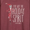 thumbnail image 3 of The Nightmare Before Christmas - Holiday Spirit In My Bones - Women's Lightweight French Terry Long Sleeve Shirt, 3 of 5