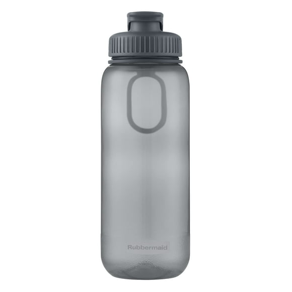 Rubbermaid Essentials 32oz Gray Plastic Water Bottle with Chug and Sip Lid (Pack of 2)