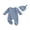 Blue, variant on Cenuakty Infant Baby Boy Footed Romper Fashionable Solid Color Long Sleeve Ribbed Jumpsuit with Hat