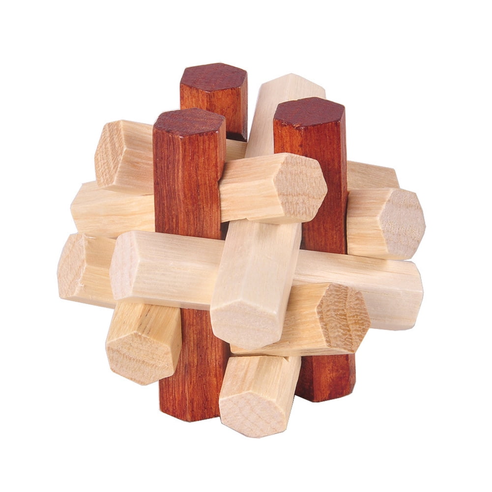 Classic Iq Mind Wooden Magic Box Puzzle Game Brain Teaser Educational Toy v HK 