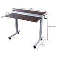 thumbnail image 6 of Stand Up Desk Store Crank Adjustable Tier Standing Desk with Heavy Duty Steel Frame (Silver Frame/Dark Walnut Top, 48" Wide), 6 of 6