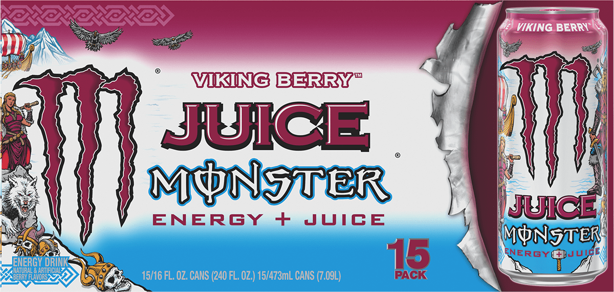 Juice Monster Viking Berry 15 Pack - 16 Fl Oz
