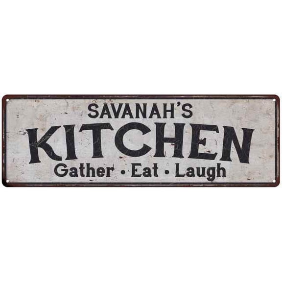 SAVANAH's Kitchen Rustic Chic Decor Gift 6x18 Sign 106180051784