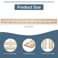 thumbnail image 3 of LEEYNEER Wooden Ruler 12 Inch Rulers Bulk Wood Measuring Ruler Office Ruler 2 Scale, 3 of 12