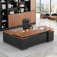 thumbnail image 3 of Supplies Storage Shelf Office Desk Standing Executive European Drawers Computer Desks Floor Luxury Mesa De Computador Furniture My Lux Decor Round, 3 of 21