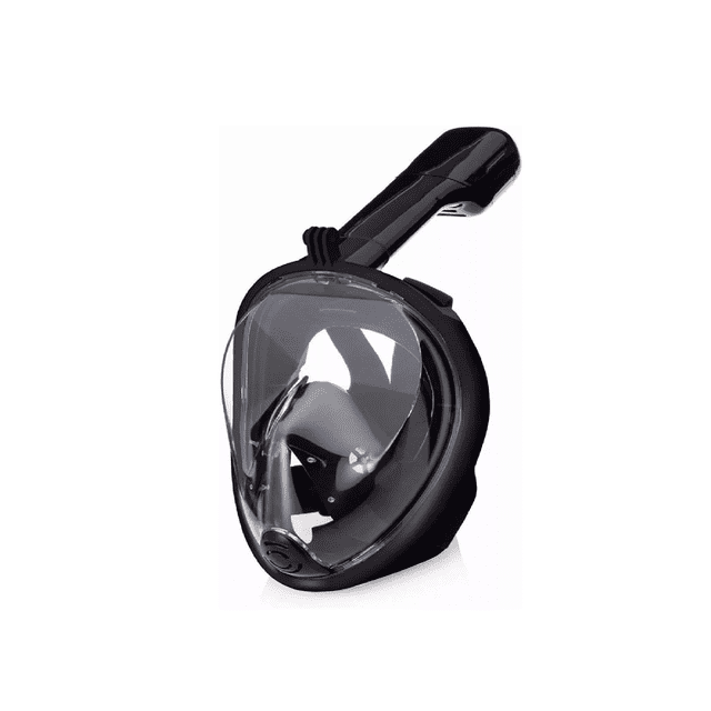 Máscara De Buceo Panorámico Natación Adaptador Negro Black-L/XL
