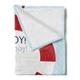 thumbnail image 2 of Ahoy Its a Boy Soft Flannel Fleece Throw Blanket, Announcement Card Inspired Composition Maritime Funny Sea Animals Theme, Cozy Plush for Indoor and Outdoor Use, 50" x 60", Multicolor, by Ambesonne, 2 of 5