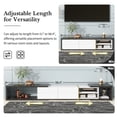 thumbnail image 4 of SWQQWEI 51''-98.4'' Modern Extendable Tv Console Up To 90'', 2 Drawers and 4 Shelves for Living Room, 4 of 10