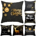 thumbnail image 4 of PATIMATE 45*45 Funda de cojín 2022 Decoraciones navideñas para el hogar Adorno de Feliz Navidad Noel Navidad Natal Feliz Año Nuevo 2023, 4 of 5
