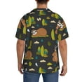thumbnail image 3 of Kdxio Men'S Hawaiian Shirt For Men Short Sleeve Shirt Funny Sloths In The Forest Summer Casual Holiday Beach Button Down T-Shirts, 3 of 5