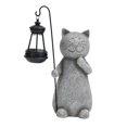 thumbnail image 1 of Estatua de gato para exteriores con luz solar, bonita estatua de jardín con luz solar para patio y hogar 85 x 85 x 195 cm, 1 of 8