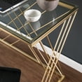 thumbnail image 2 of SEI Furniture Dezby Modern Glass-Top Desk, 2 of 6