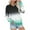 Green coat for women, variant on jtjvou Women's V Neck Sweatshirts Tie Dye Gradient Long Sleeve Shirts Casual Fleece Pullover Fall Fashion Tops with Pocket Green M