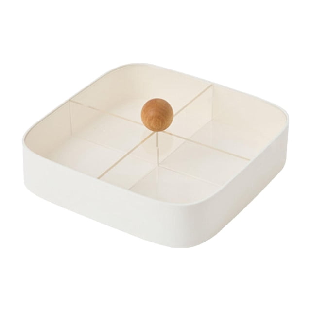 Caja de servicio dividida Caja de refrigerio dividida Contenedor de refrigerio multiusos para primavera Blanco