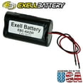 thumbnail image 3 of 3pc Exell  2.4V Custom NiCd 1000mAh Battery Pack w/ 5" AWG Bare Wire Leads, 3 of 4